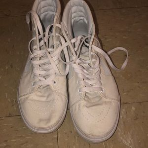 All white vans worn twice